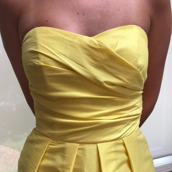 ALFRED SUNG Yellow Cocktail Dress - Picture 4 of 11